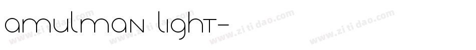 Amulman Light字体转换